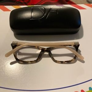 Diane von Furstenberg DVF5070 240  tortoise, rhinestone, and pale pink/peach